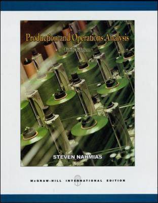 Production and Operations Analysis