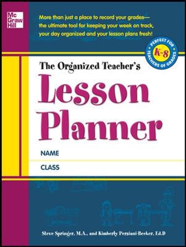 The Organized Teacher's Lesson Planner