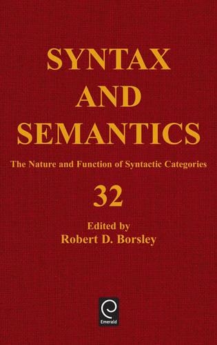 The Nature and Function of Syntactic Categories