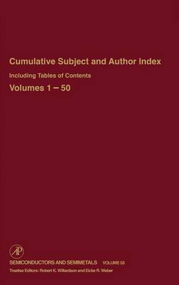 Cumulative Subject and Author Index Including Tables of Contents, Volumes 1-50: Volume 53