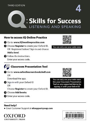 Q: Skills for Success: Level 4: Listening and Speaking Teacher's Access Card
