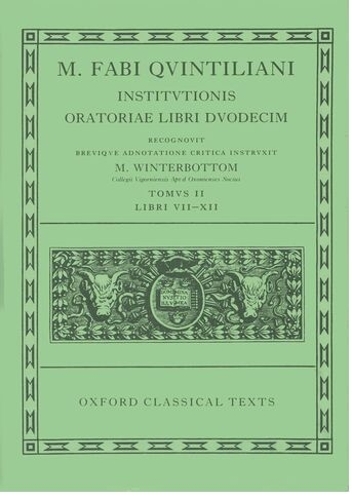 Quintilian Institutionis Oratoriae Vol. II