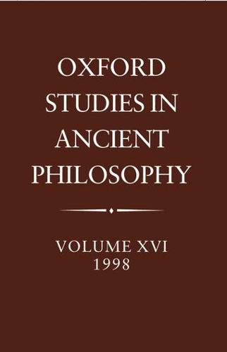 Oxford Studies in Ancient Philosophy: Volume XVI, 1998