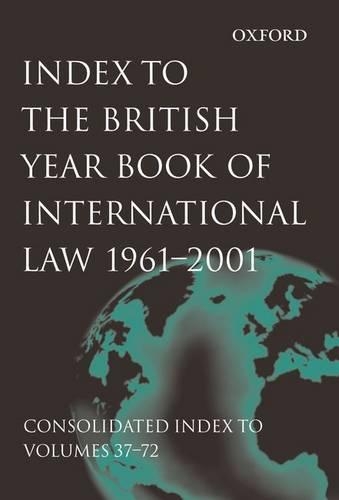 Index to British Year Book of International Law 1961-2001