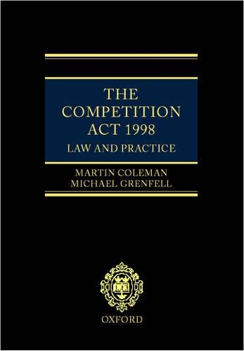 The Competition Act, 1998: First Cumulative Supplement
