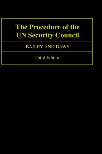 The Procedure of the UN Security Council