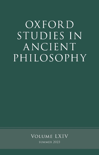Oxford Studies in Ancient Philosophy