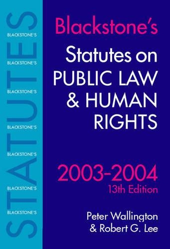 Blackstone's Statutes on Public Law and Human Rights