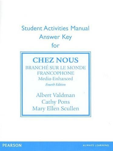 SAM Answer Key for Chez nous