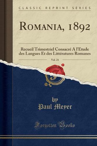 Romania, 1892, Vol. 21