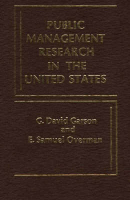 Public Management Research in the United States.