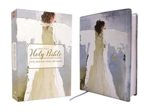 Amplified Holy Bible, Anne Neilson Angel Art Series, Double-Column Journal Edition, Leathersoft, Blue