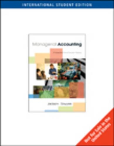 Introduction to Managerial Accounting