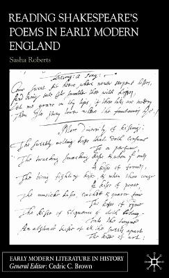 Reading Shakespeare’s Poems in Early Modern England