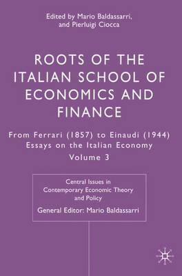 Roots of the Italian School of Economics and Finance