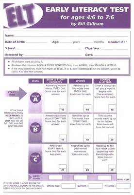 Early Literacy Test Pk10