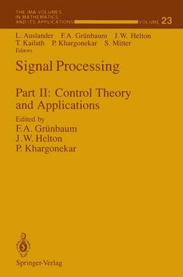 Signal Processing: Control Theory and Applications Part II