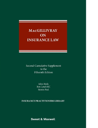 MacGillivray on Insurance Law 2nd Supplement
