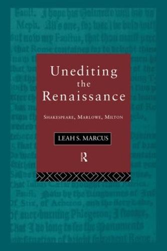 Unediting the Renaissance