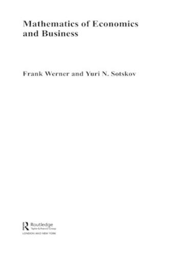 Mathematics of Economics and Business