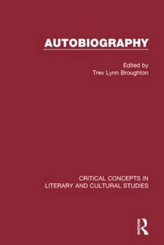 Auto/Biography Crit Conc Vol1