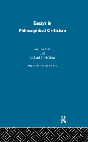Hegel: Early British Studies