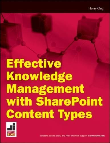 Effective Knowledge Management with Microsoft Sharepoint Content Types