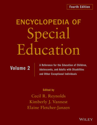 Encyclopedia of Special Education, Volume 2