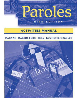Paroles: Combined Workbook/lab Manual/video Manual