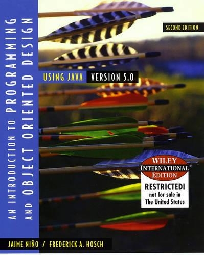 An Introduction to Programming and Object-oriented Design Using Java