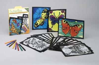 Butterflies Stained Glass Coloring Kit