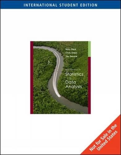 Introduction to Statistics and Data Analysis