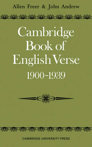 Cambridge Book of English Verse 1900–1939