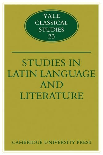 Studies in Latin Language and Literature