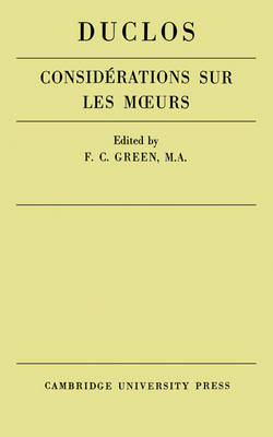 Considérations sur les Murs de ce Siecle