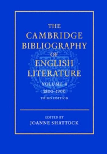 The Cambridge Bibliography of English Literature: Volume 4, 1800–1900
