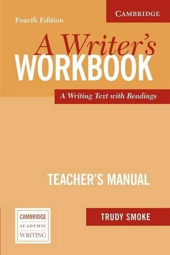 A Writer's Workbook Teacher's Manual