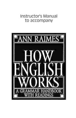 How English Works Instructor's Manual