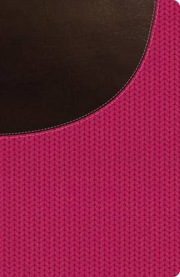 NKJV, Super Giant Print Reference Bible, Giant Print, Leathersoft, Pink/Brown, Indexed, Red Letter Edition