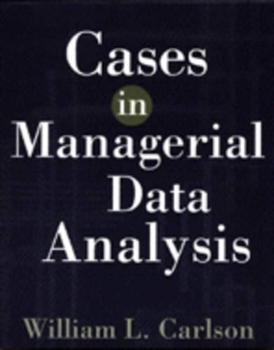 Cases in Managerial Data Analysis