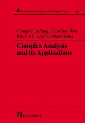 Complex Analysis and Its Applications