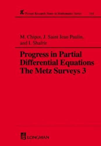 Progress in Partial Differential Equations