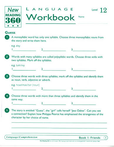 New Reading 360 Language Workbook 12