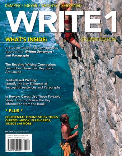 WRITE1 (with Basic Writing CourseMate Printed Access Card)