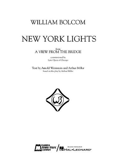 William Bolcom - New York Lights