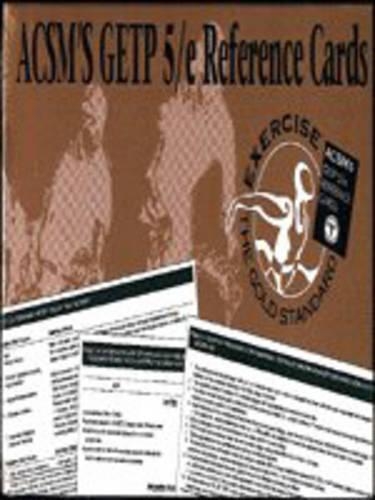 ACSM GETP, Reference Cards