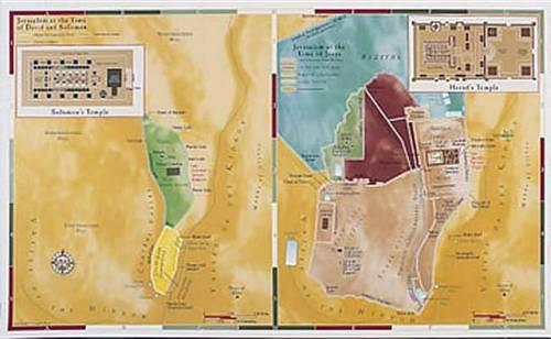 New Abingdon Map Jerusalem - Old Testament/new Testament Comparison