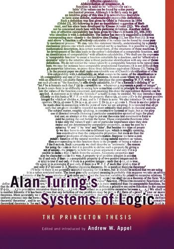 Alan Turing's Systems of Logic