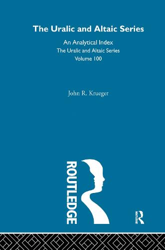 The Uralic and Altaic Series
