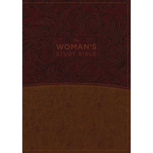 NKJV, The Woman's Study Bible, Leathersoft, Brown/Burgundy, Red Letter, Full-Color Edition, Thumb Indexed